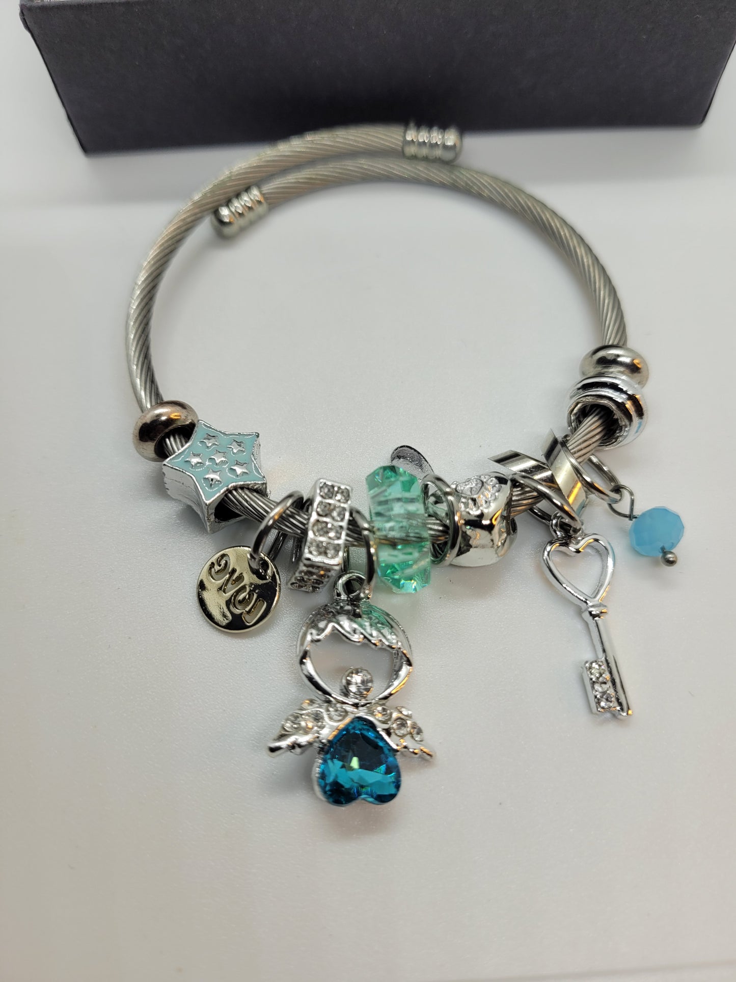 Blue Angel heart bracelet