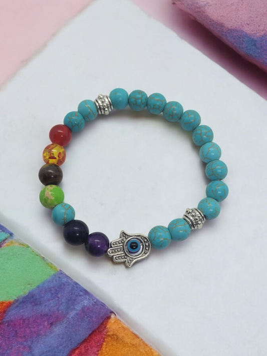 Baby Blue Evil Eye Bracelet