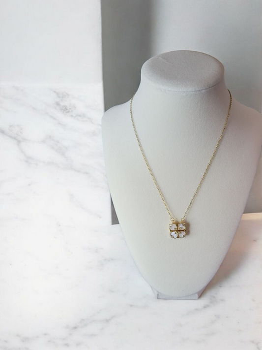 Pink & Gold Heart Magnetic Necklace