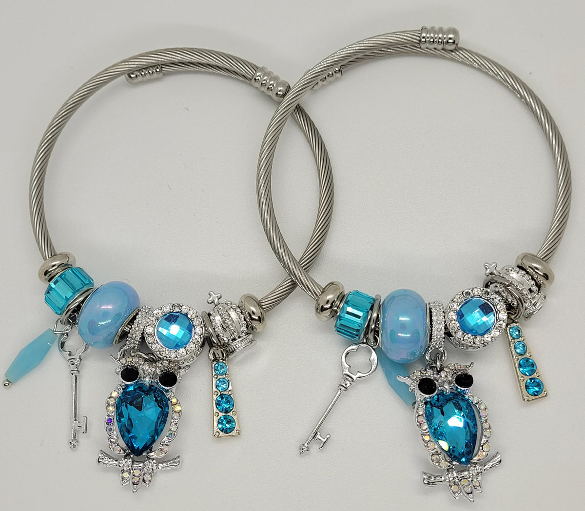 Silver & Turquoise Owl Bracelet