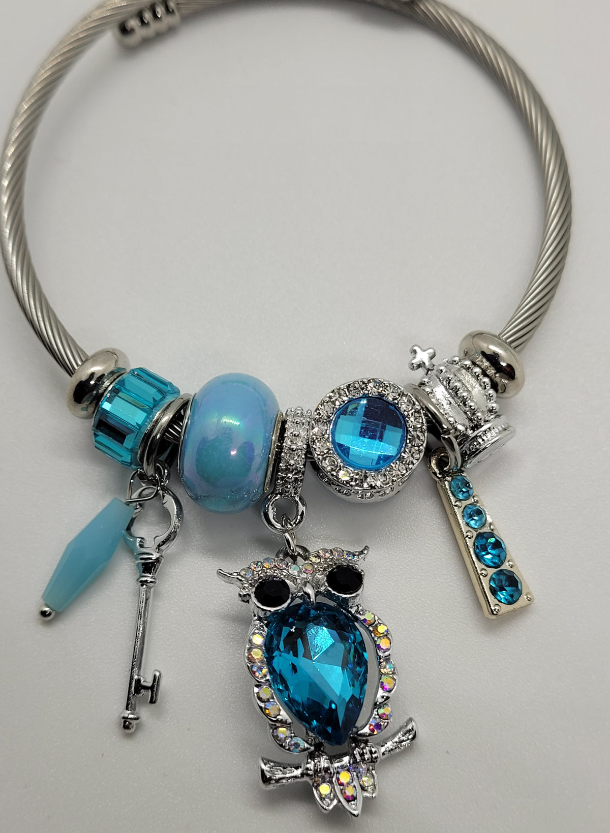 Silver & Turquoise Owl Bracelet