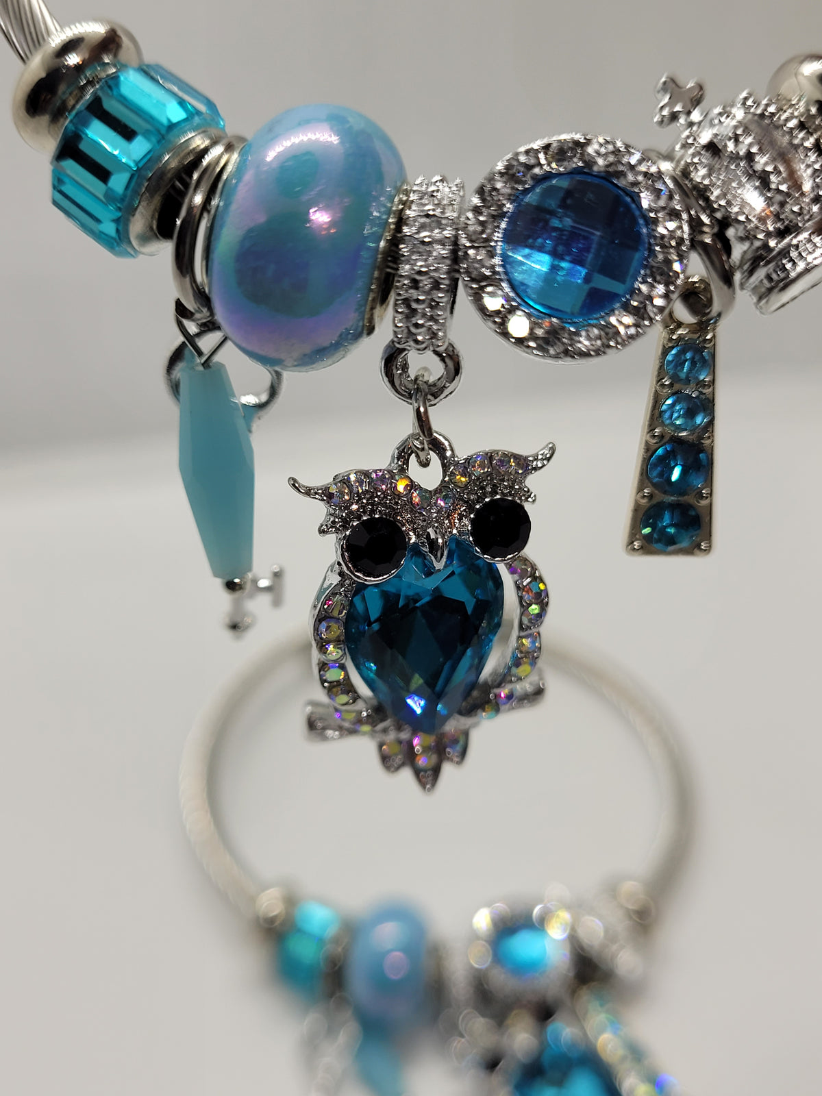 Silver & Turquoise Owl Bracelet