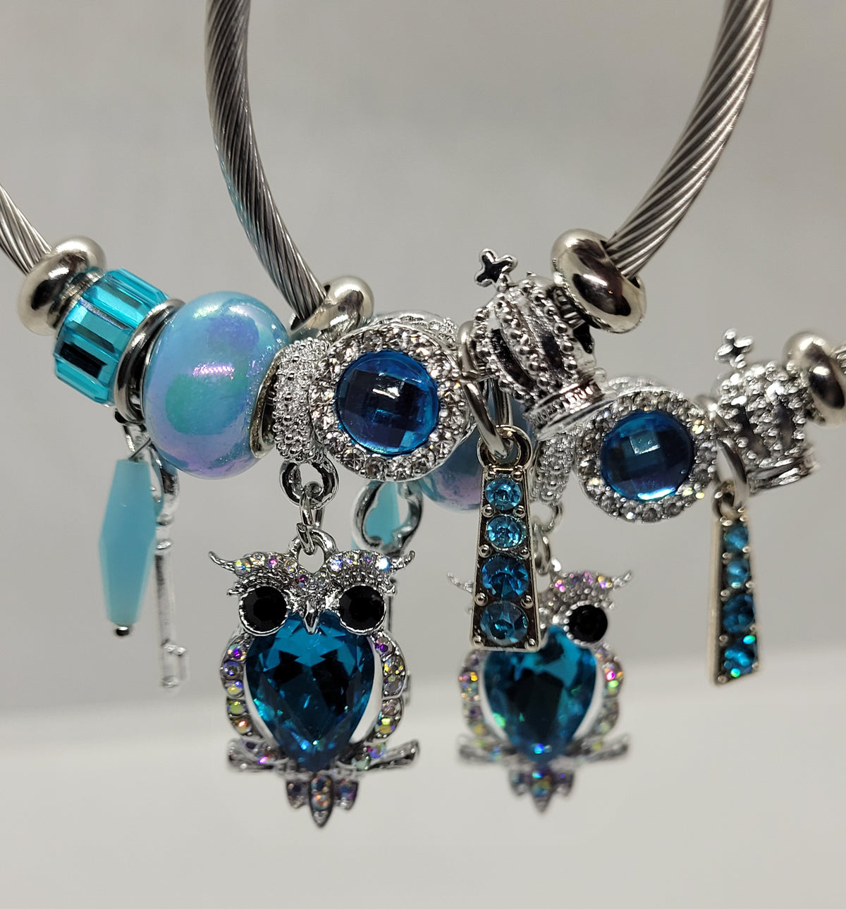 Silver & Turquoise Owl Bracelet