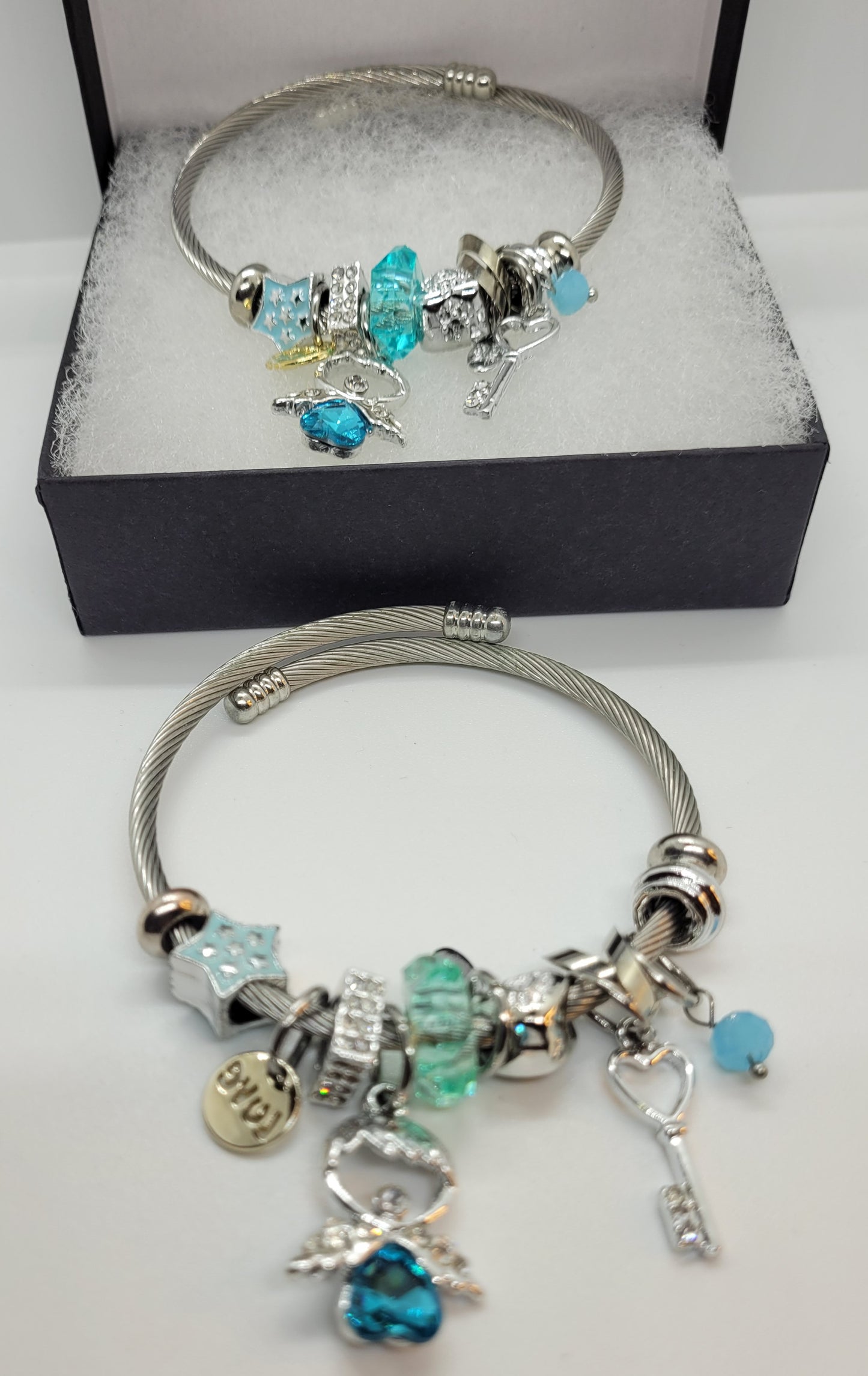 Blue Angel heart bracelet