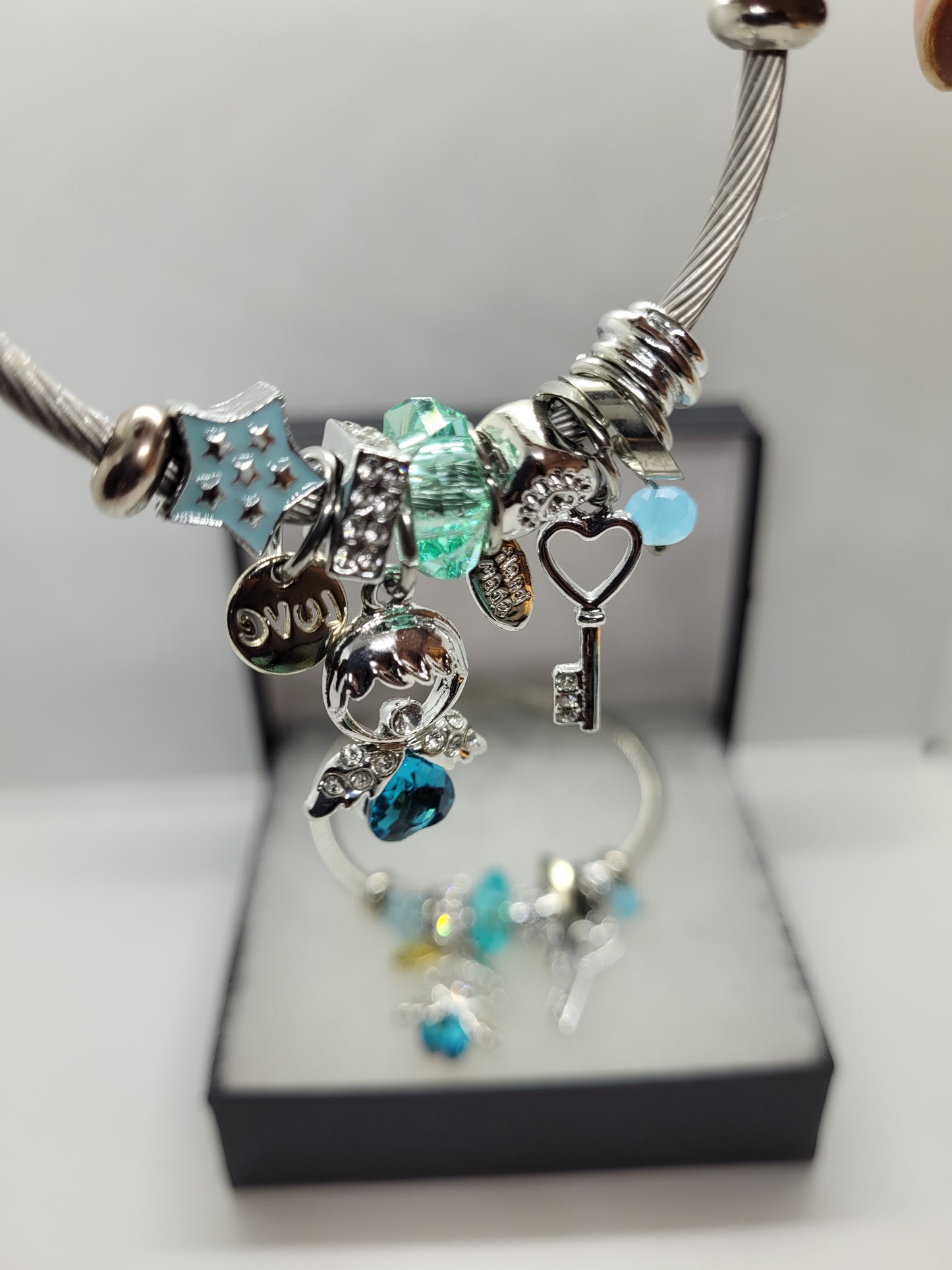Blue Angel heart bracelet