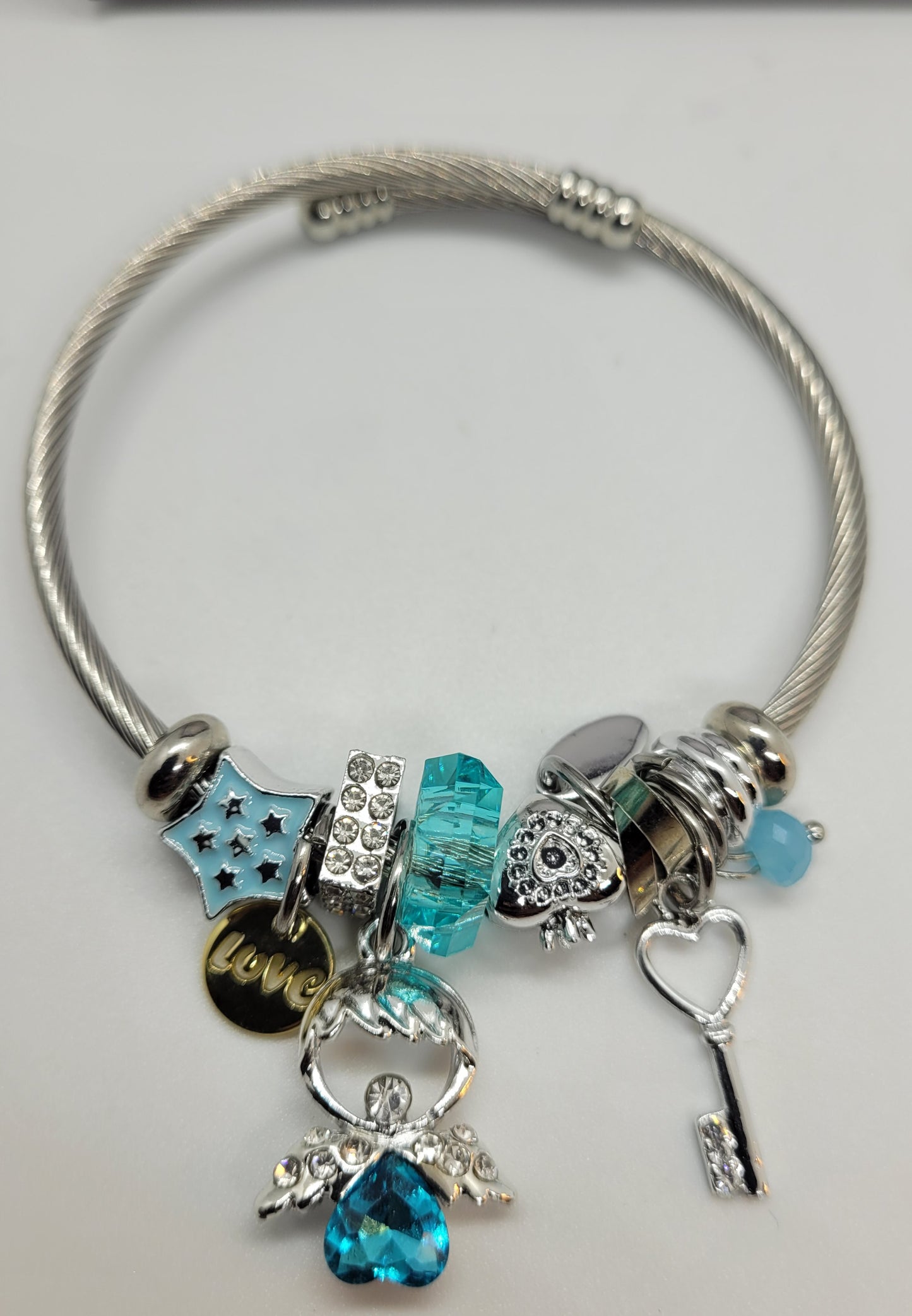 Blue Angel heart bracelet